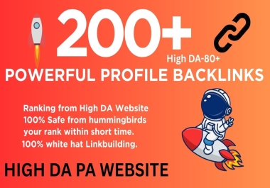 I will Create 200 High Quality profile backlinks your rank within short time