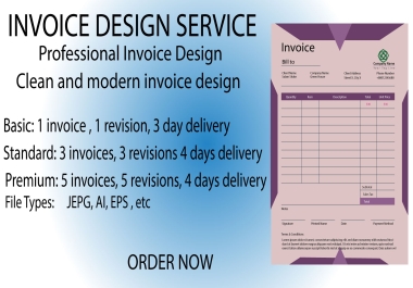 Professional Invoice Design for Your Business