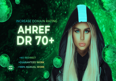 I will increase your website DR 0 to 70 with powerful authority backlinks