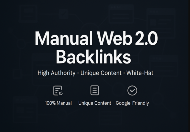 20 Manual Web 2.0 Backlinks with High Authority & Unique Content