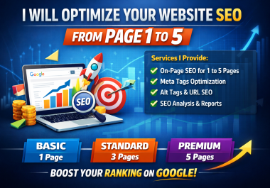 I will do complete SEO for 1 to 5 pages of your website