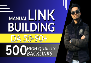 I will build 500 manual SEO backlinks from high authority websites