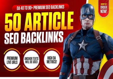 I will do 50 article submission high authority backlinks manually