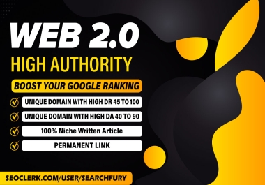 I will create premium 150 Web 2.0 high authority backlinks for SEO
