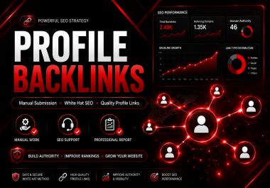 I will create 100 high quality profile backlinks for SEO link building