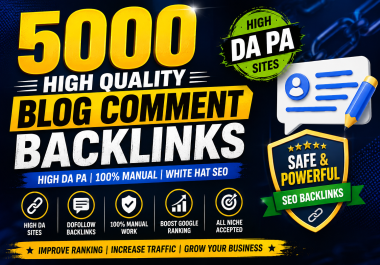 I will white hat high authority bolg comment backlinks for off page seo ranking