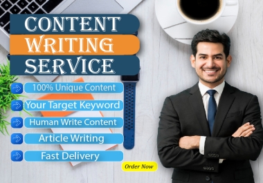 I will deliver 600-1000 words professional premium quality content writing and unique seo article.