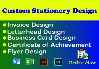 I will create professional logo and complete stationery design for your business