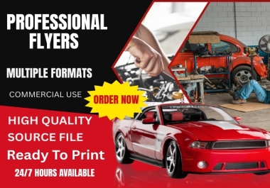 I will create a flyer design,  poster or postcard design