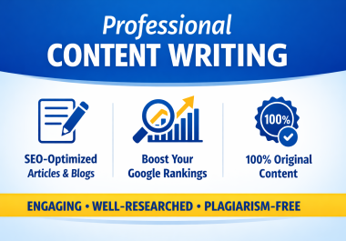 I will write engaging SEO-optimized articles and blog posts