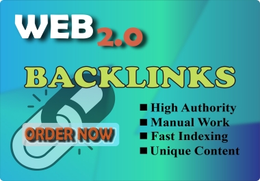 I will create high-quality manual Web 2.0 backlinks with unique content