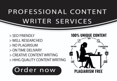I will write 100 unique,  SEO-optimized articles and blog posts Professional