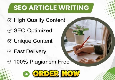 I will write SEO-optimized blog posts and website articles that rank on Google