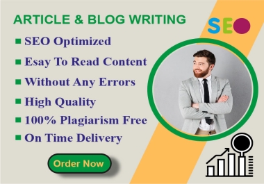 I will write professional SEO content writing for websites,  blogs and articles