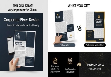 I will design a professional corporate flyer for your Business