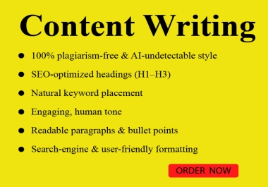 I will create high quality plagiarism free SEO content
