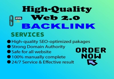 150 High Quality DA Web 2.0 Backlink with boost google ranking