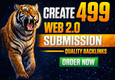 I will create 499 high authority Web 2.0 backlinks for SEO ranking