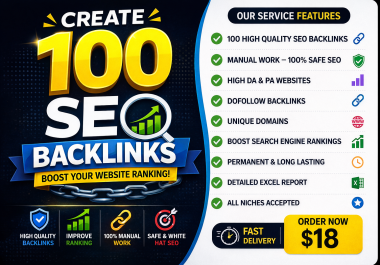 I Will Build 100 Powerful SEO Backlinks for Your Website