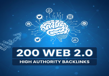 I will create 200 high DA Web 2.0 contextual backlinks for SEO growth