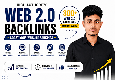 I will create 300 high quality web 2.0 backlinks manually