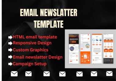 I will design responsive HTML email template or editable newsletter