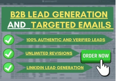 I will do targeted B2B lead generation for your business growth