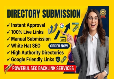 create 500 dofollow directory submission backlinks for SEO Google ranking
