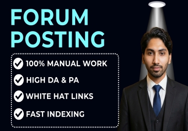 I will create powerful forum posting backlinks to boost website ranking