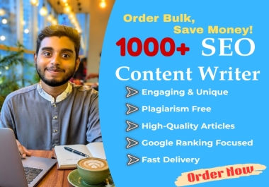 I will write 5 bulk SEO articles of 1000 plus words and save your money