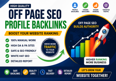 I will create high quality SEO profile backlinks for website ranking