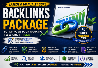 Latest Manually Created High Quality Backlinks Package to Improve Google Rankings