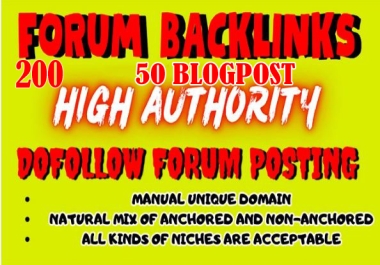 I will 60 unique forum posting dofollow SEO backlinks