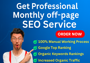 Manual Monthly Off-Page SEO Backlinks - High DA Do-Follow Service