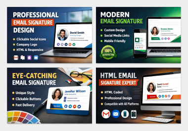 Professional email signature design for business or personal use