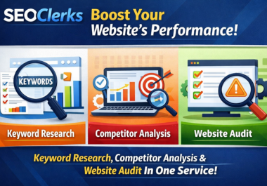 I will do Keyword Research,  Competitor Analysis & Website SEO Audit