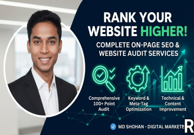 I will provide complete On-Page SEO and Website Audit services.