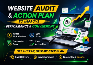 I will audit your website and provide a clear action plan to improve performance and conversions