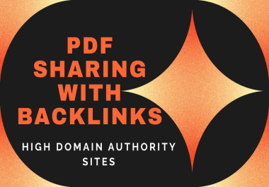 50 pdf,  doc,  ppt & document sharing on top high DA PA sites