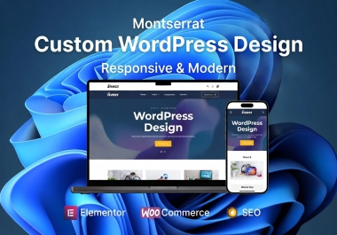 I will build a modern,  responsive and SEO-friendly WordPress website Custom,  Elementor,  WooCommerce