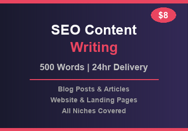 I will write 500 words of SEO optimized content for your website or blog
