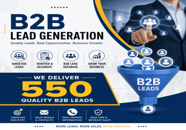 I will provide 550 B2B leads with 100 valid emails