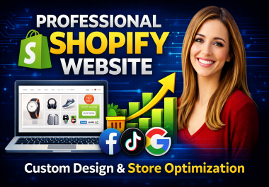 I will build a professional Shopify dropshipping store design and Shopify website redesign