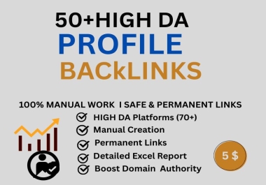 I Will Create 50 High Authority Manual Profile Backlinks