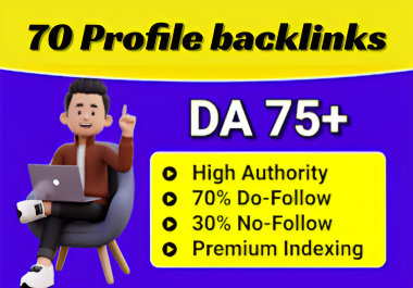 70 High Authority Profile Creation Backlink