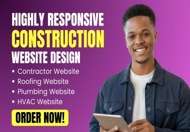 design a professional WordPress construction,  contractor,  roofing,  plumbing & HVAC website