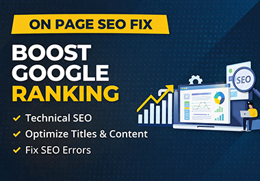 I will do professional on page SEO and fix technical SEO issues for your website