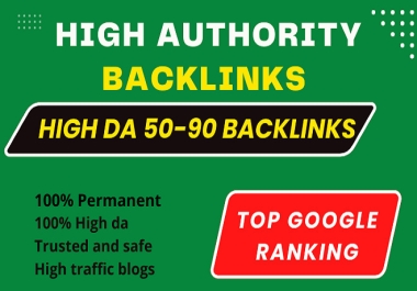 I will do advanced SEO with High Authority Backlinks.