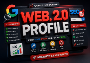 I Will Create 150 Web 2.0 Profile Backlinks for SEO Ranking