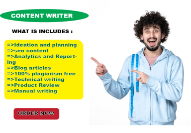 Professional unique seo friendly article or website content writer up to 1200+ word